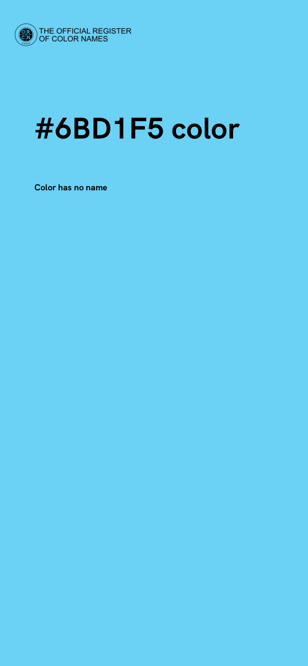 #6BD1F5 color image