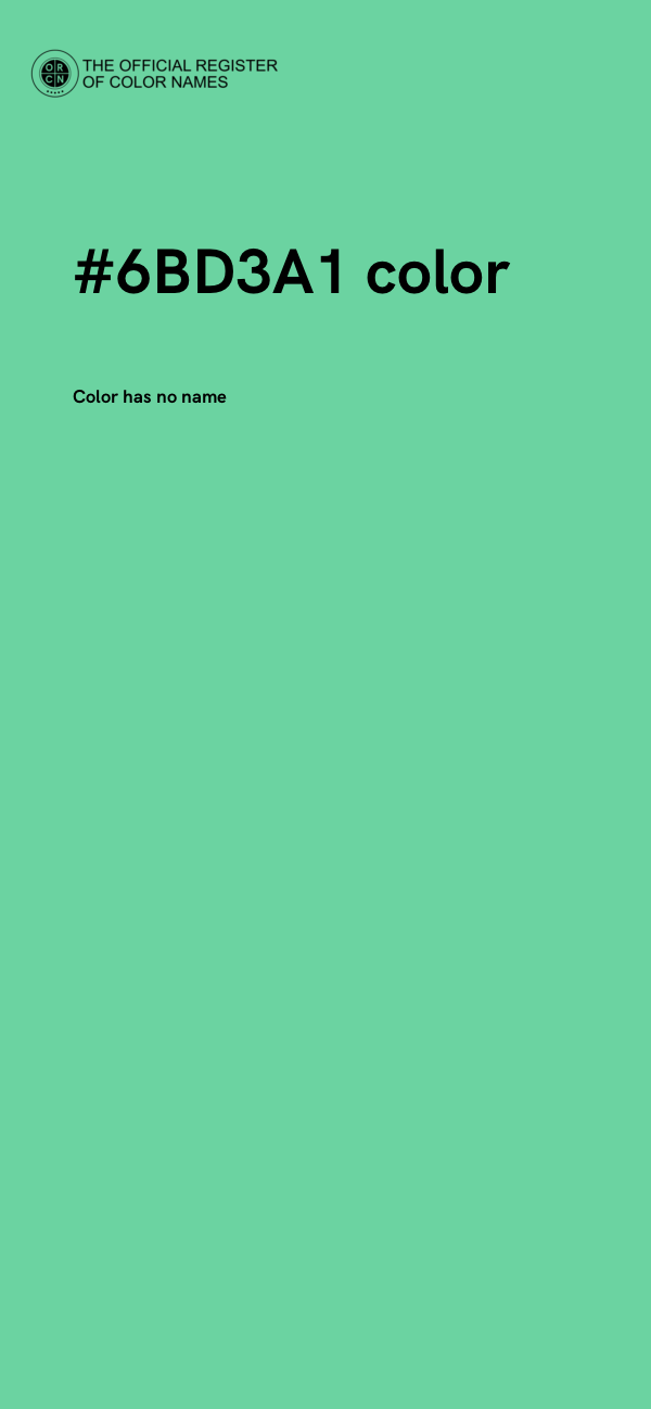 #6BD3A1 color image