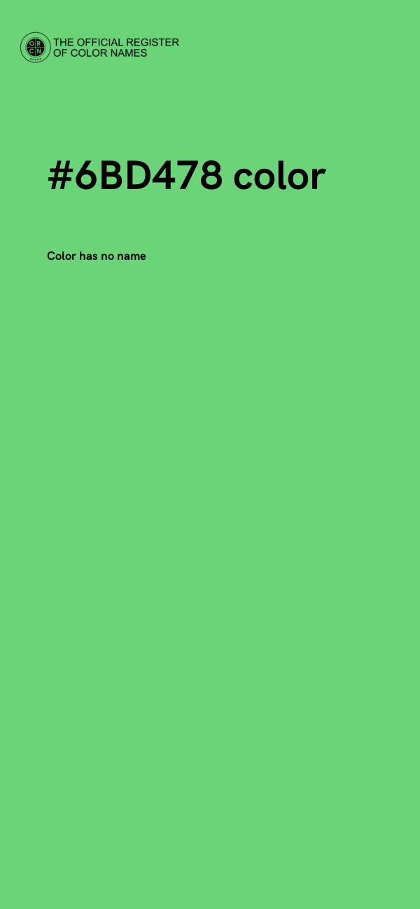#6BD478 color image