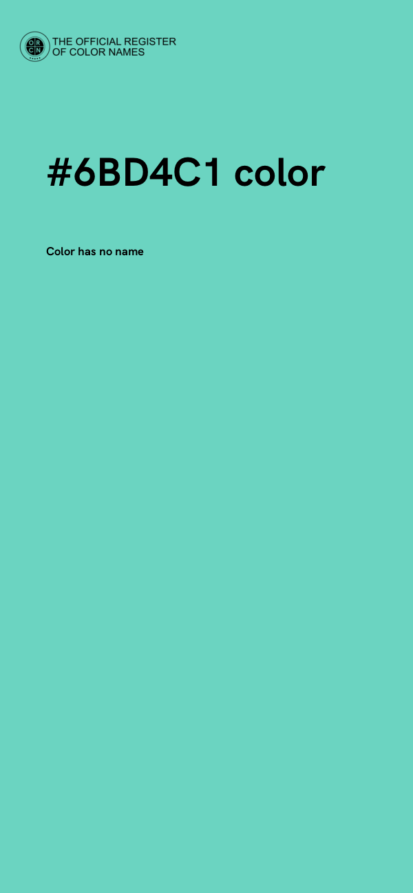 #6BD4C1 color image