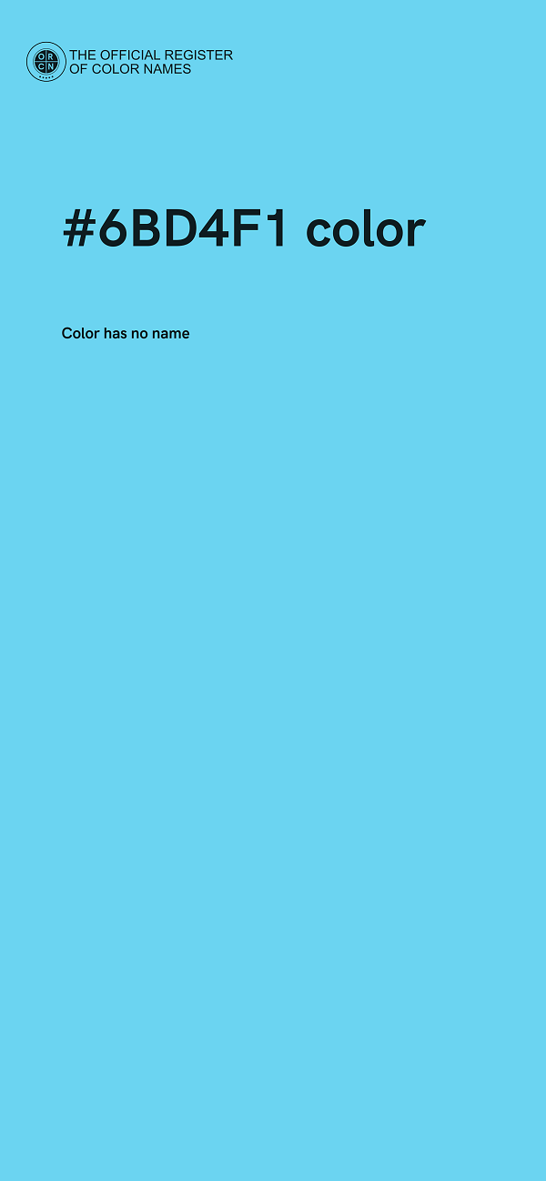 #6BD4F1 color image