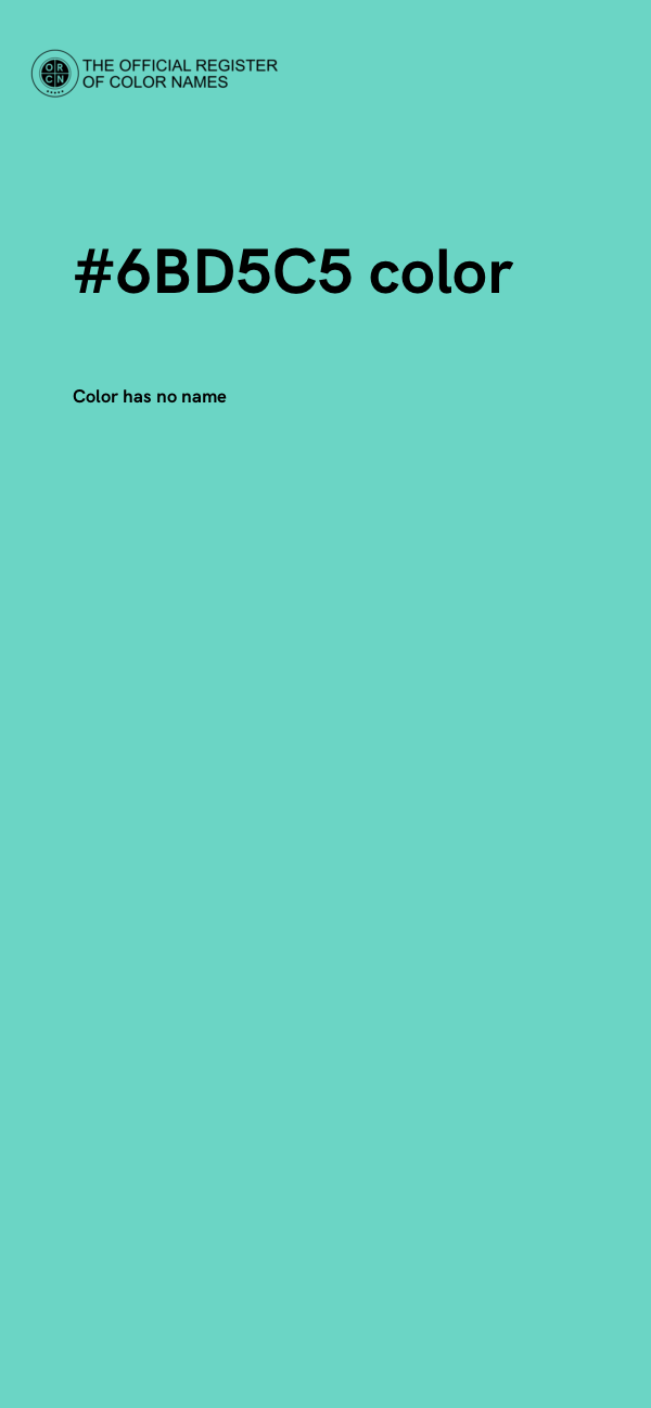 #6BD5C5 color image