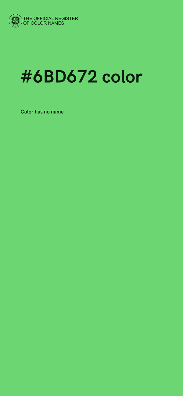 #6BD672 color image