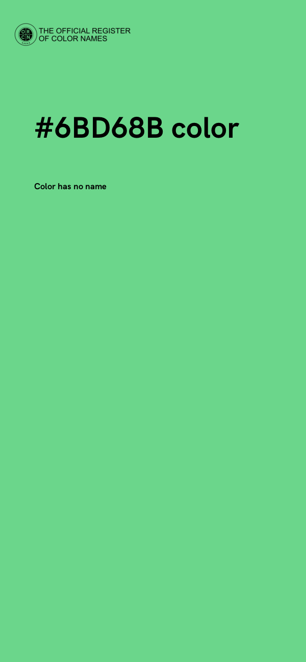 #6BD68B color image