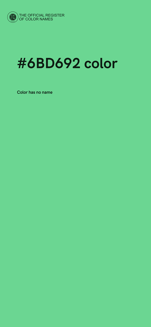 #6BD692 color image