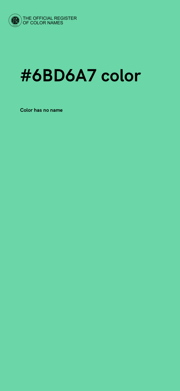 #6BD6A7 color image