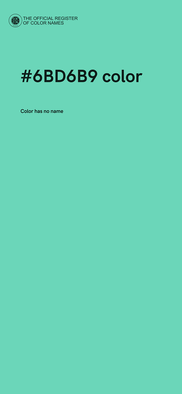 #6BD6B9 color image
