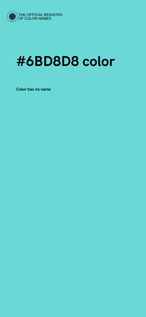 #6BD8D8 color image