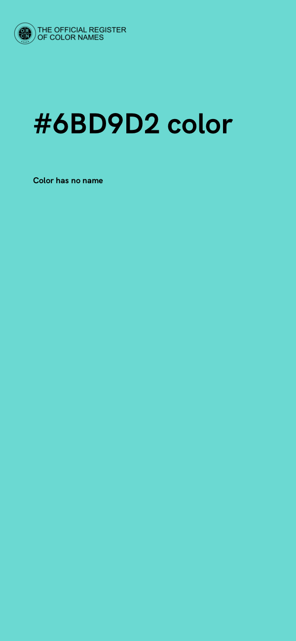 #6BD9D2 color image
