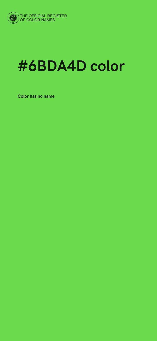 #6BDA4D color image