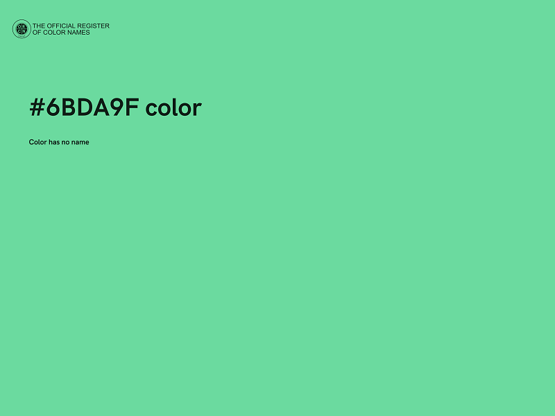 #6BDA9F color image