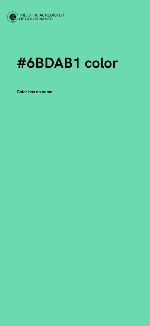 #6BDAB1 color image