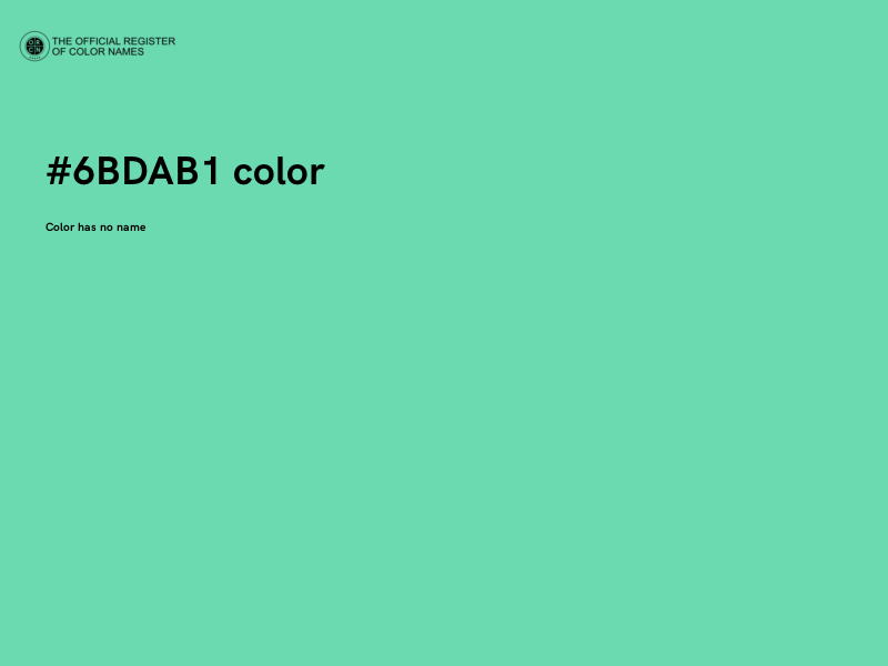 #6BDAB1 color image