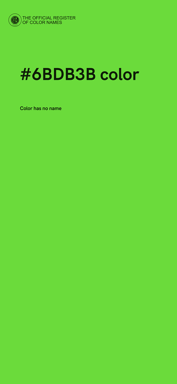 #6BDB3B color image