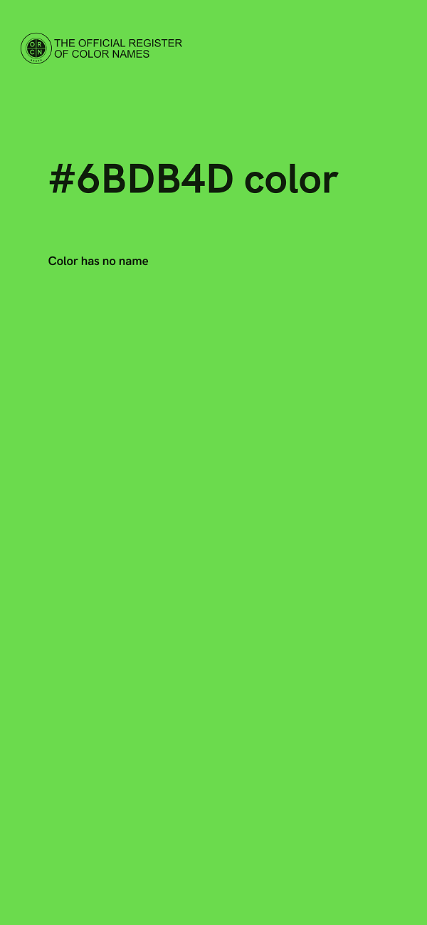 #6BDB4D color image