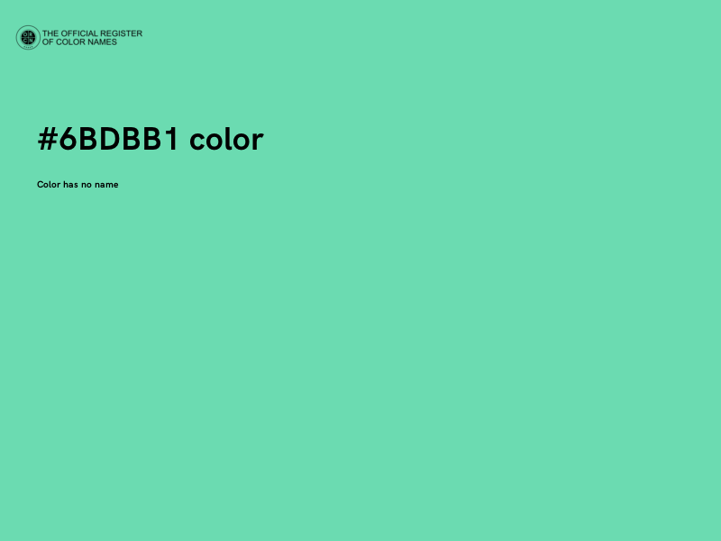 #6BDBB1 color image