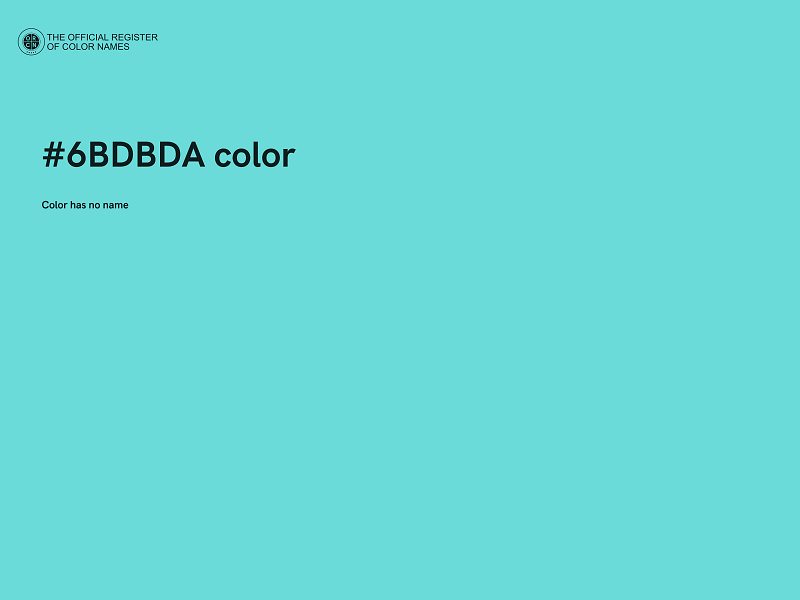 #6BDBDA color image