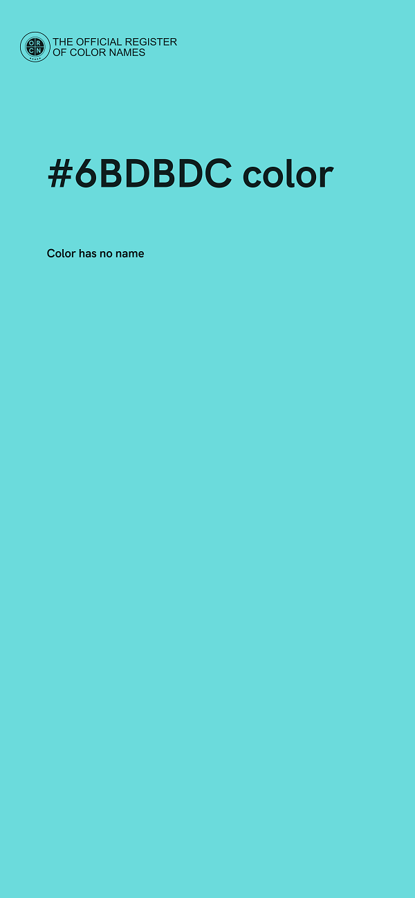 #6BDBDC color image