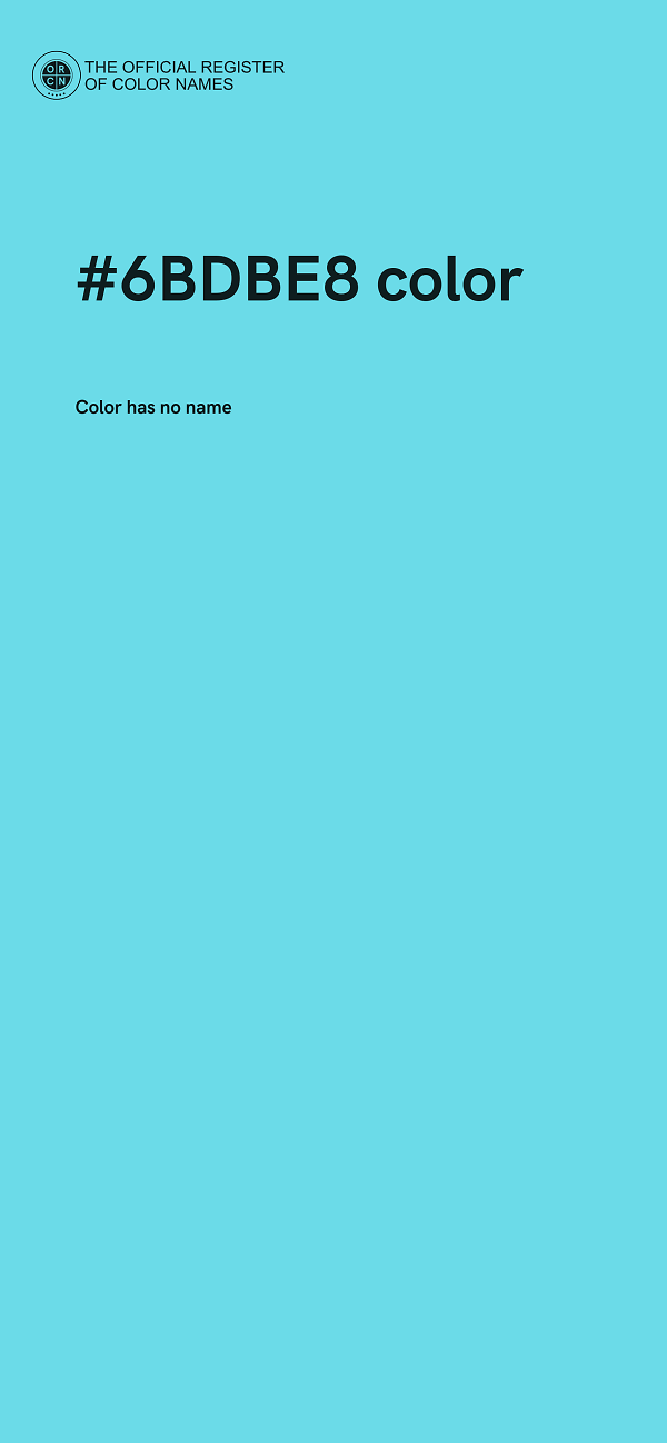 #6BDBE8 color image