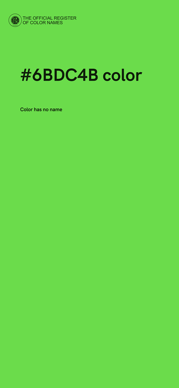 #6BDC4B color image
