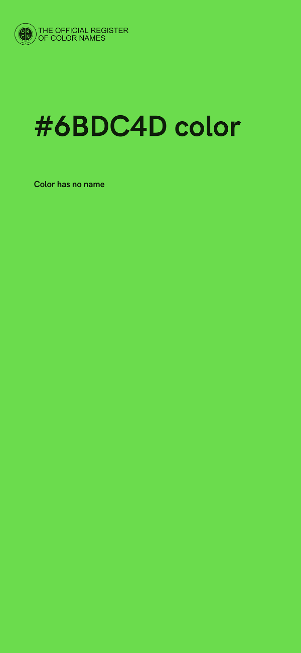 #6BDC4D color image