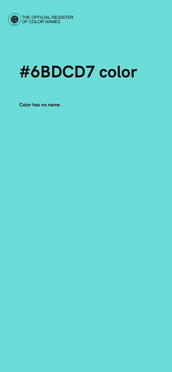 #6BDCD7 color image