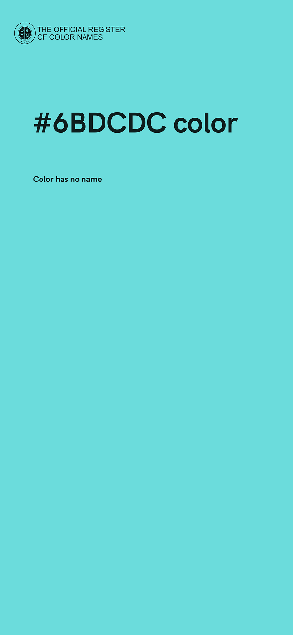 #6BDCDC color image