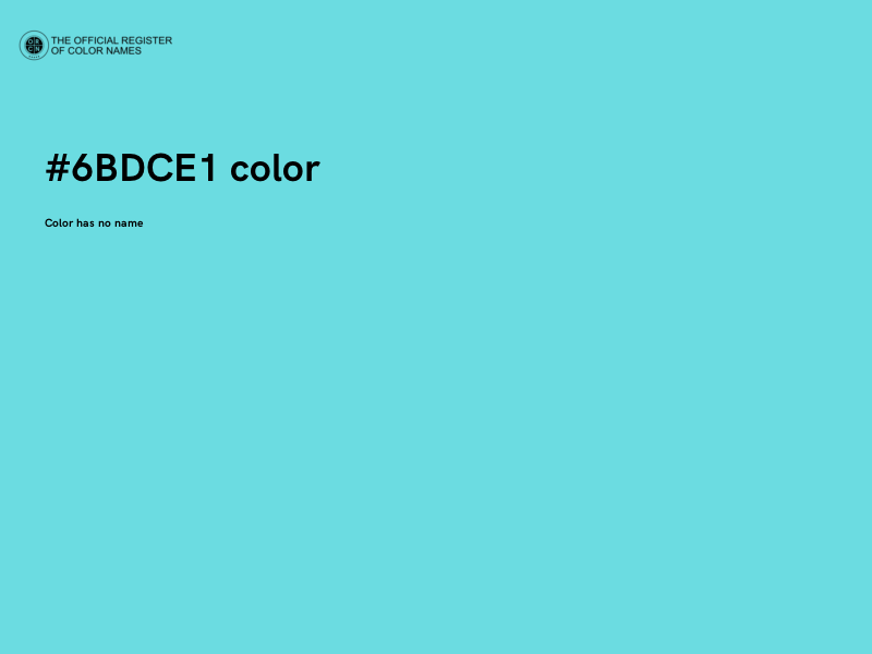 #6BDCE1 color image