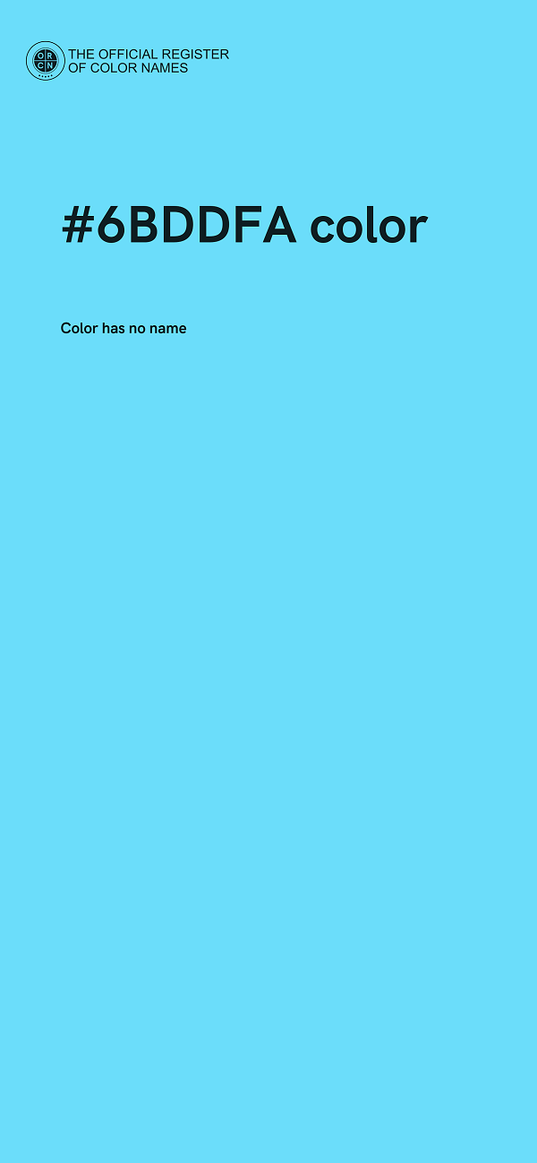 #6BDDFA color image