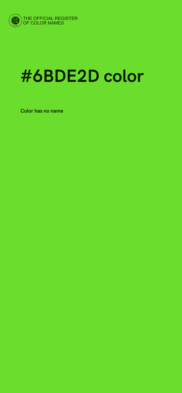 #6BDE2D color image