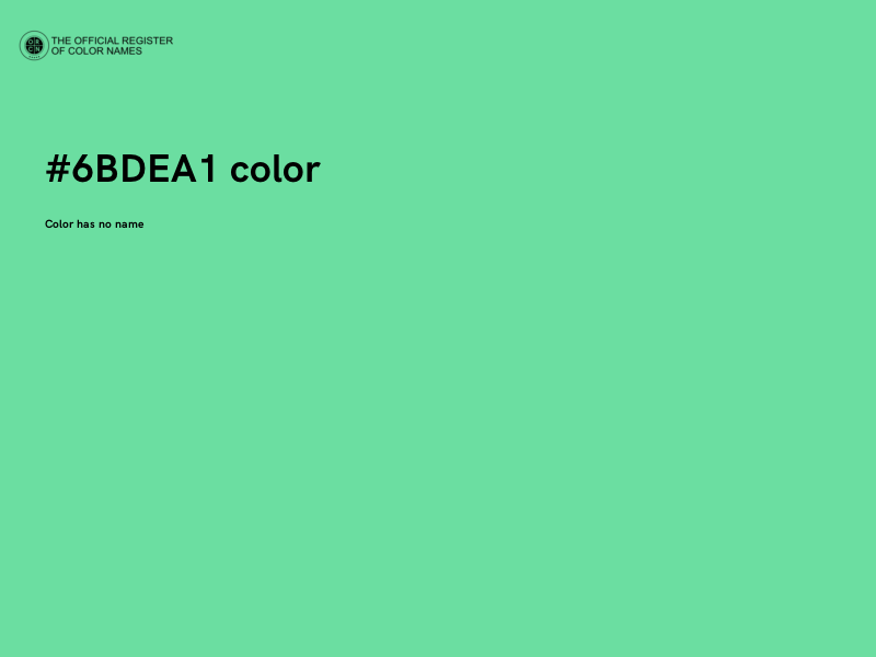 #6BDEA1 color image