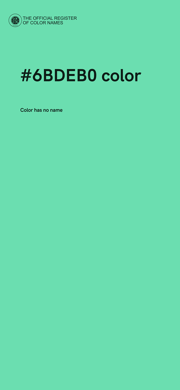 #6BDEB0 color image