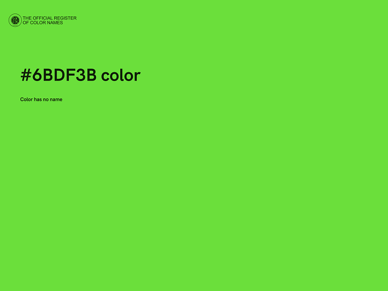 #6BDF3B color image