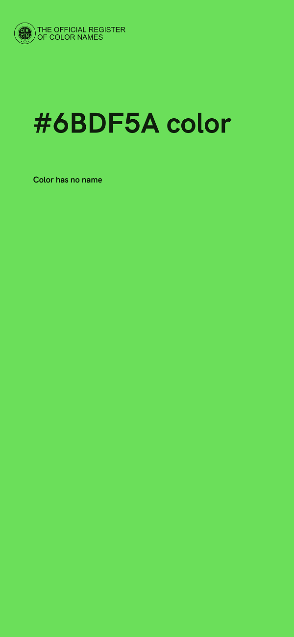 #6BDF5A color image