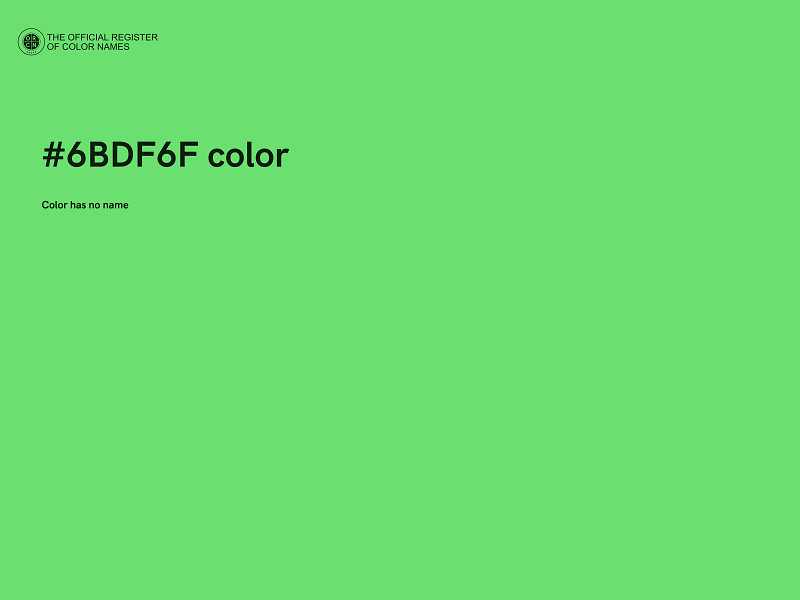 #6BDF6F color image