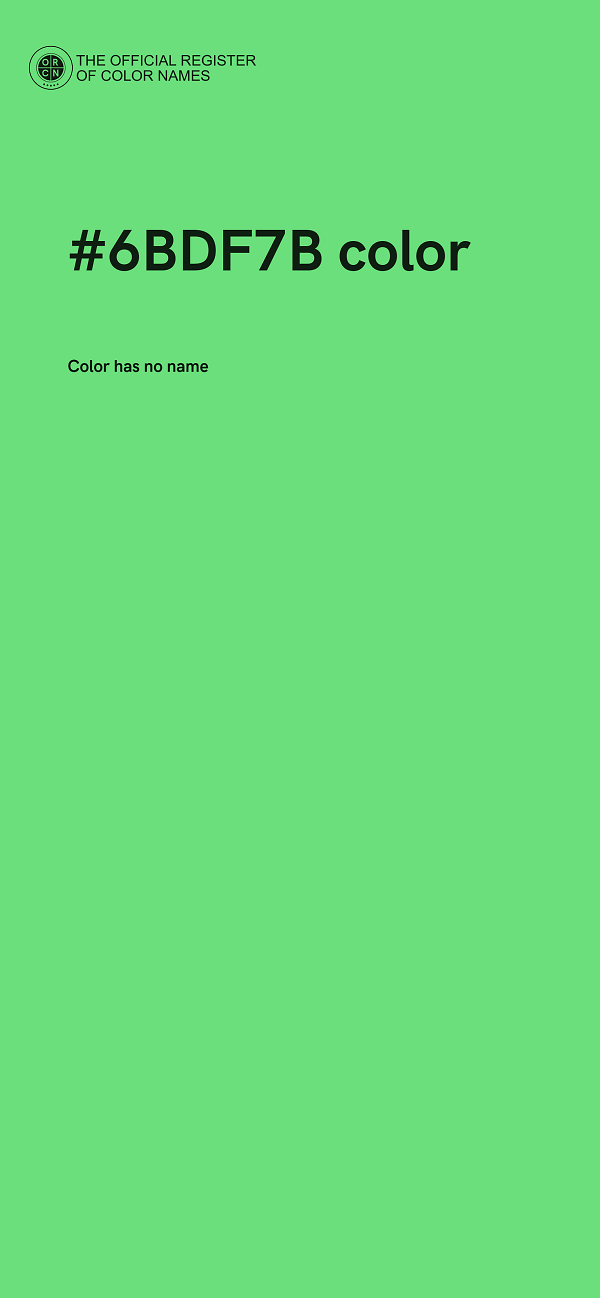 #6BDF7B color image