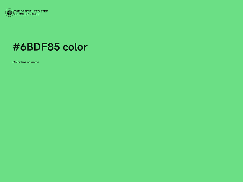 #6BDF85 color image