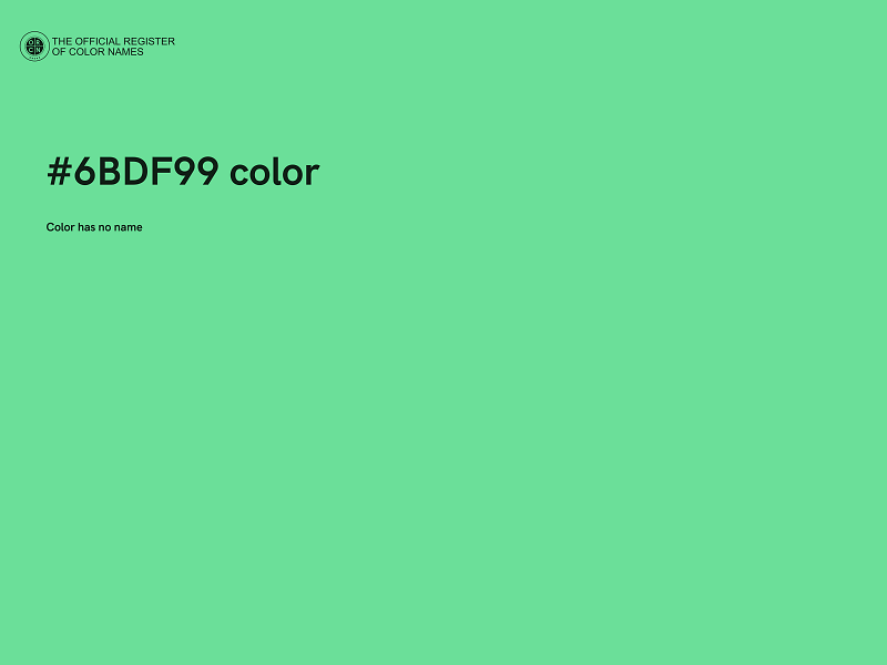 #6BDF99 color image