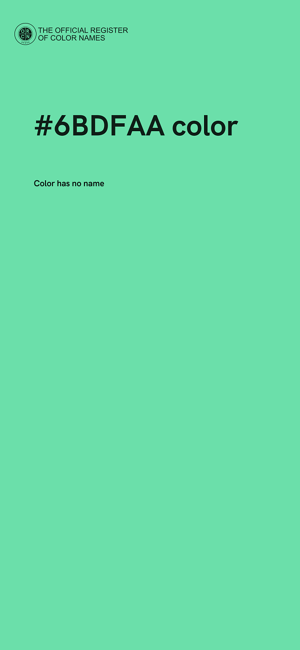 #6BDFAA color image