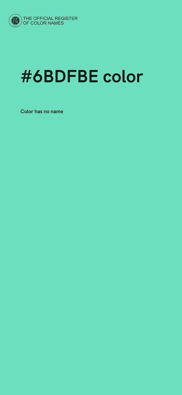 #6BDFBE color image