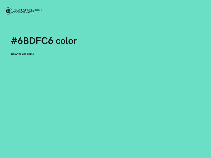 #6BDFC6 color image