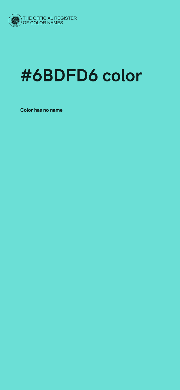 #6BDFD6 color image