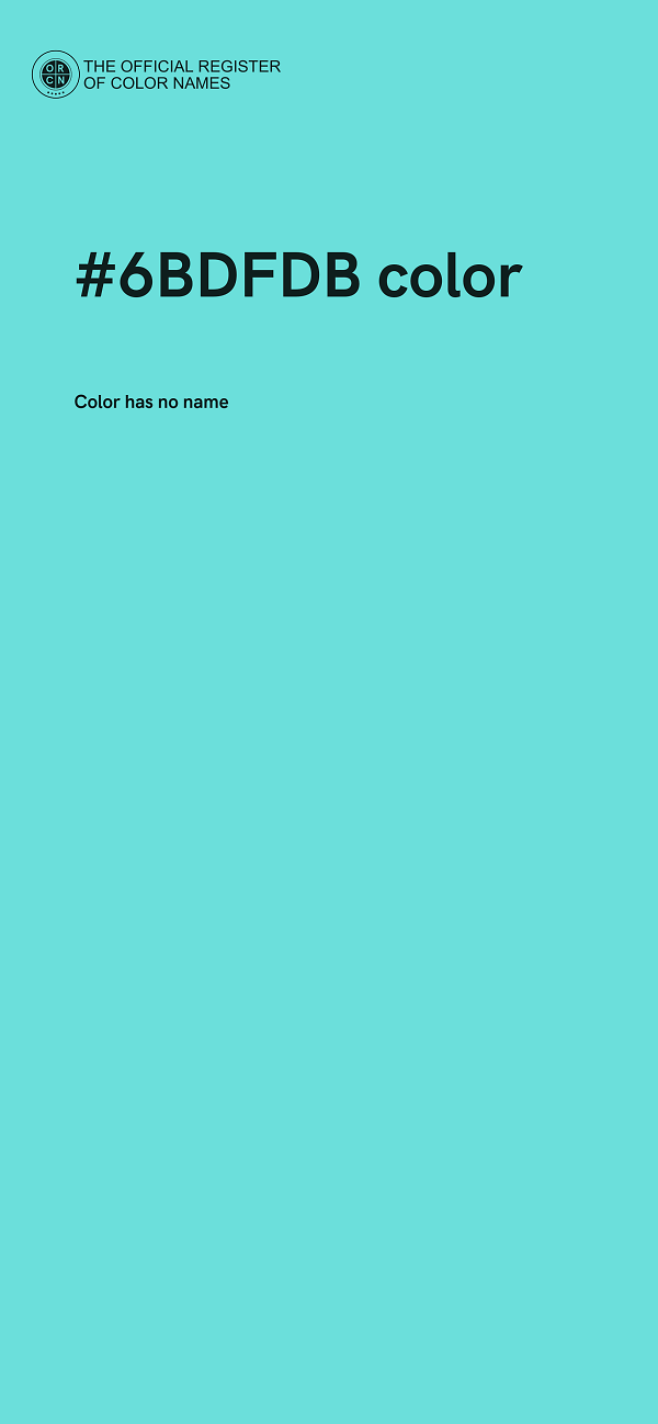 #6BDFDB color image