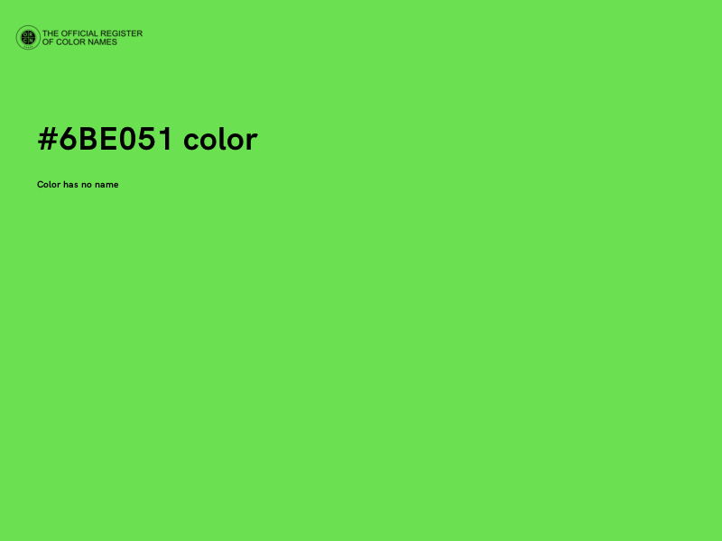 #6BE051 color image