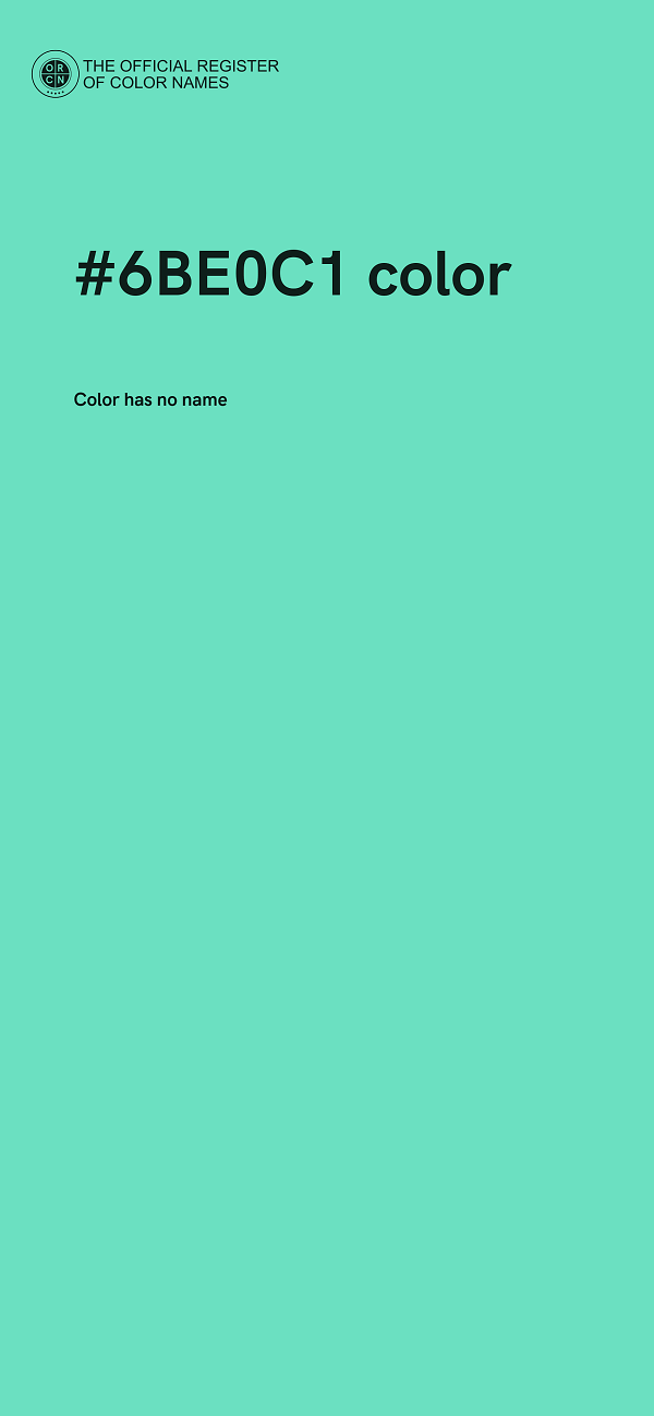 #6BE0C1 color image
