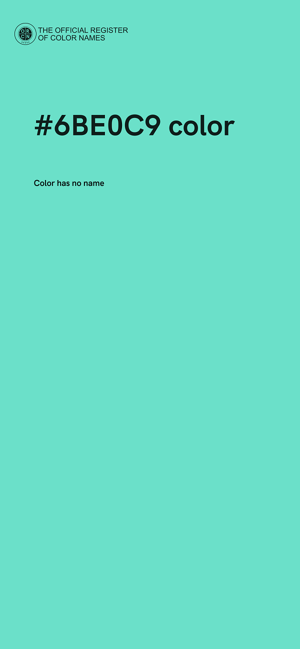 #6BE0C9 color image