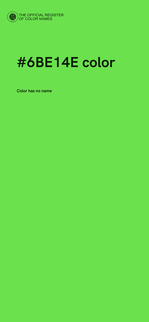 #6BE14E color image