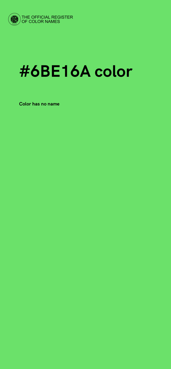 #6BE16A color image