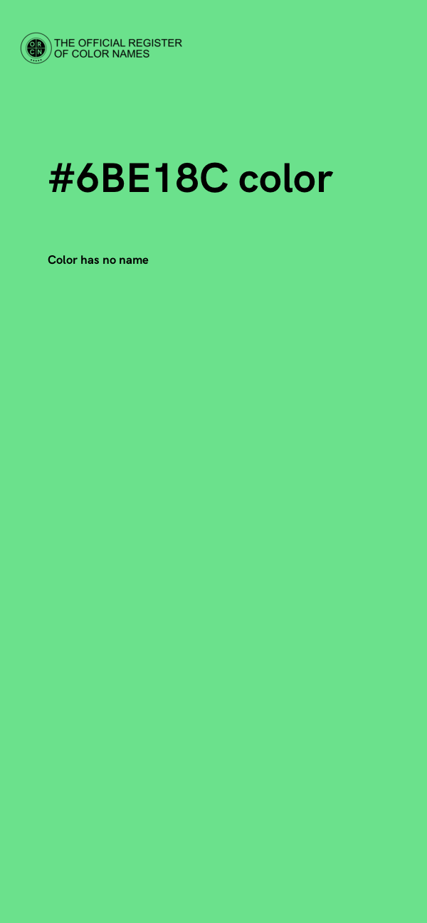 #6BE18C color image
