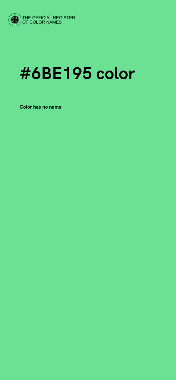 #6BE195 color image